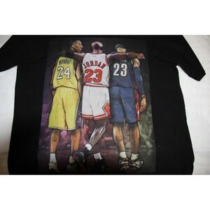 Rare Kobe, Jordan, Lebron "Legends" Graphoic Tee - Black - Size M